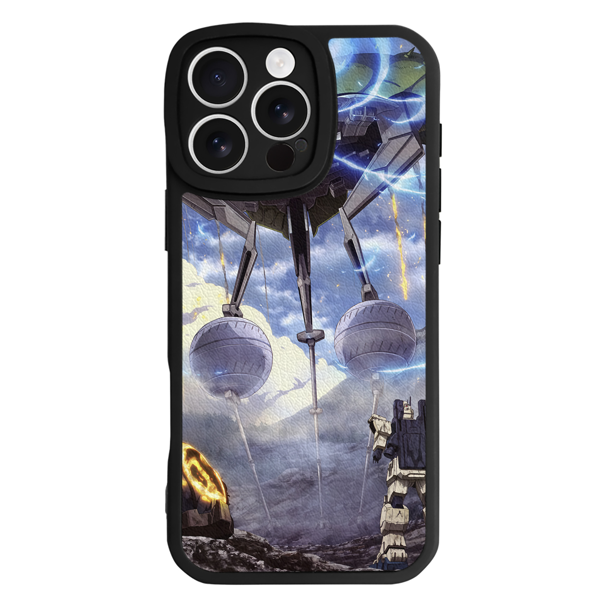 （画像用） 機動戦士ガンダム Mobile Suit Gundam 【iPhone 16シリーズ対応】シリコンスマホケース（レザー調） 材質：シリコン